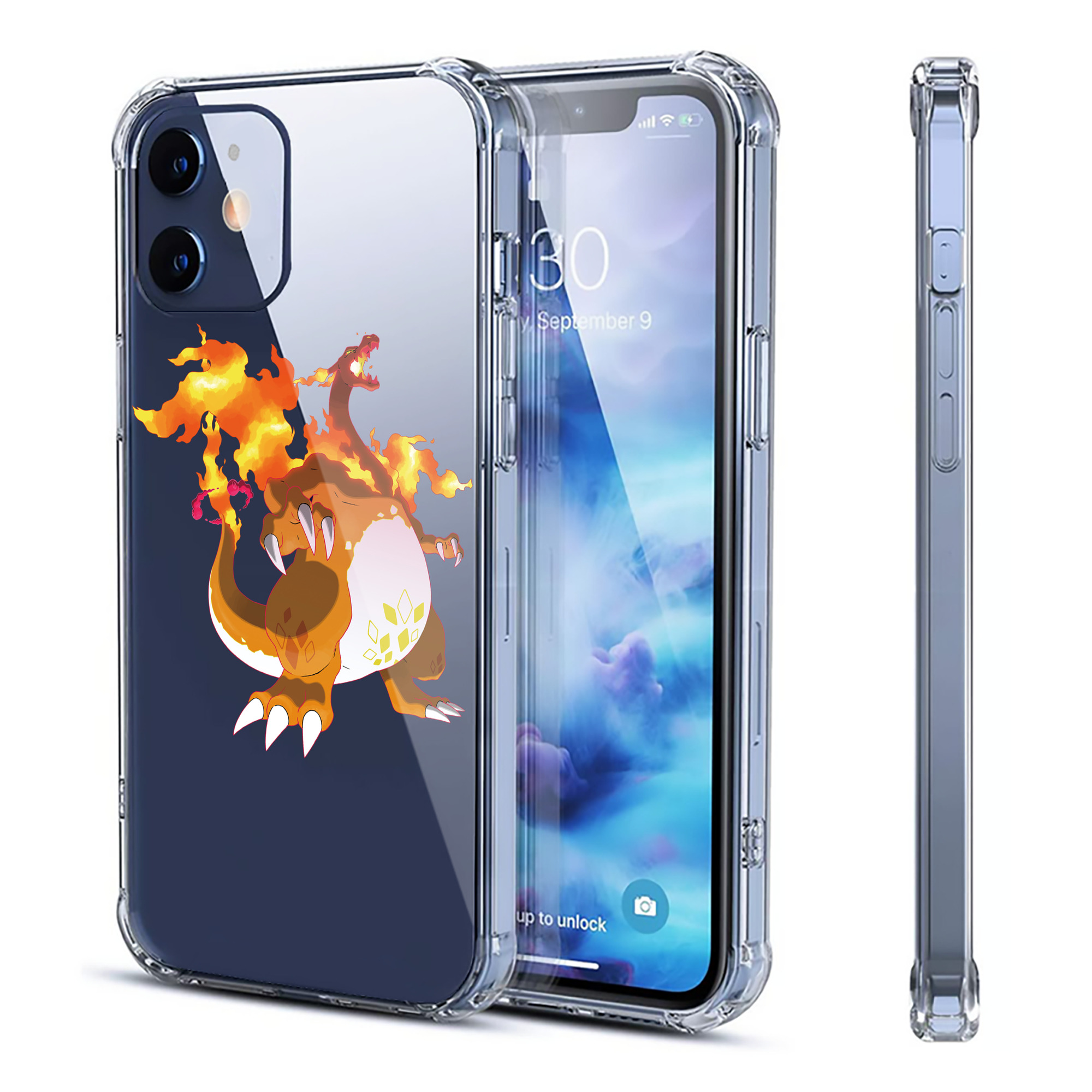 （画像用） ポケットモンスター Pokémon 【iPhone 12シリーズ対応】透明スマホケース（クリアソフトケース）